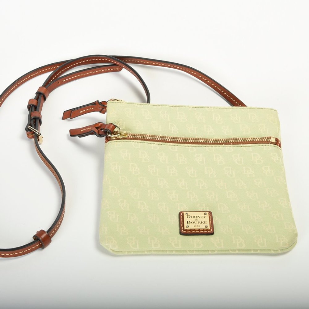 Dooney & Bourke, Cross Body, Soft Green, Insignia Cross Body Bag